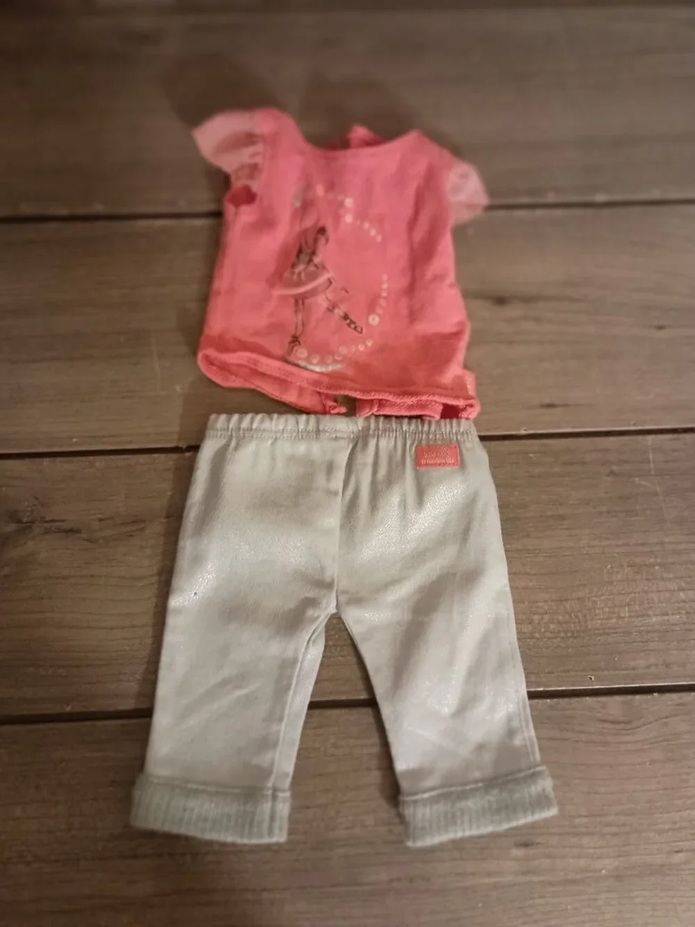 American Girl Doll Isabelle Ballerina Shirt and Sparkly Gray Pants
